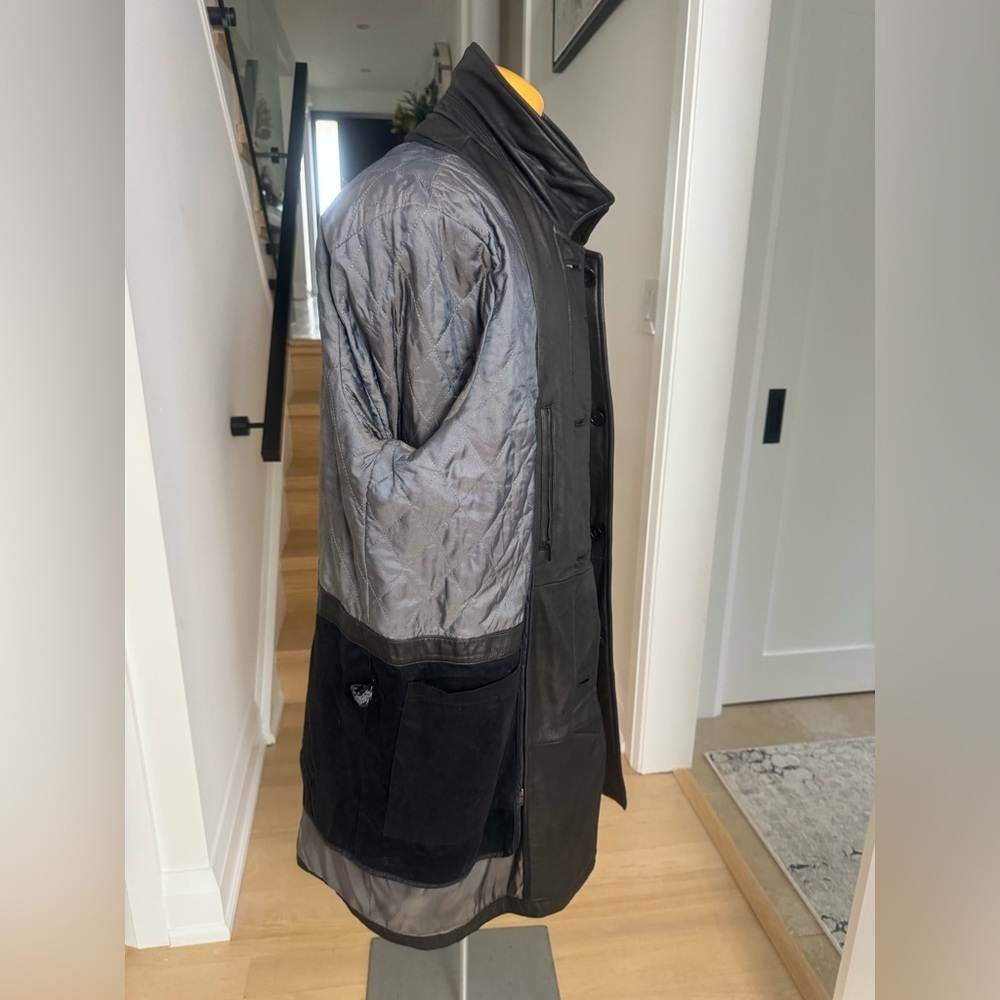 111 State Black Leather Insulated Men’s Coat Jacket L - Picture 10 of 14